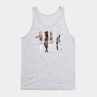 badass black and white fashion design Tank Top